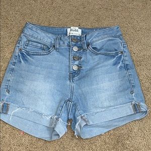 Light blue jean shorts